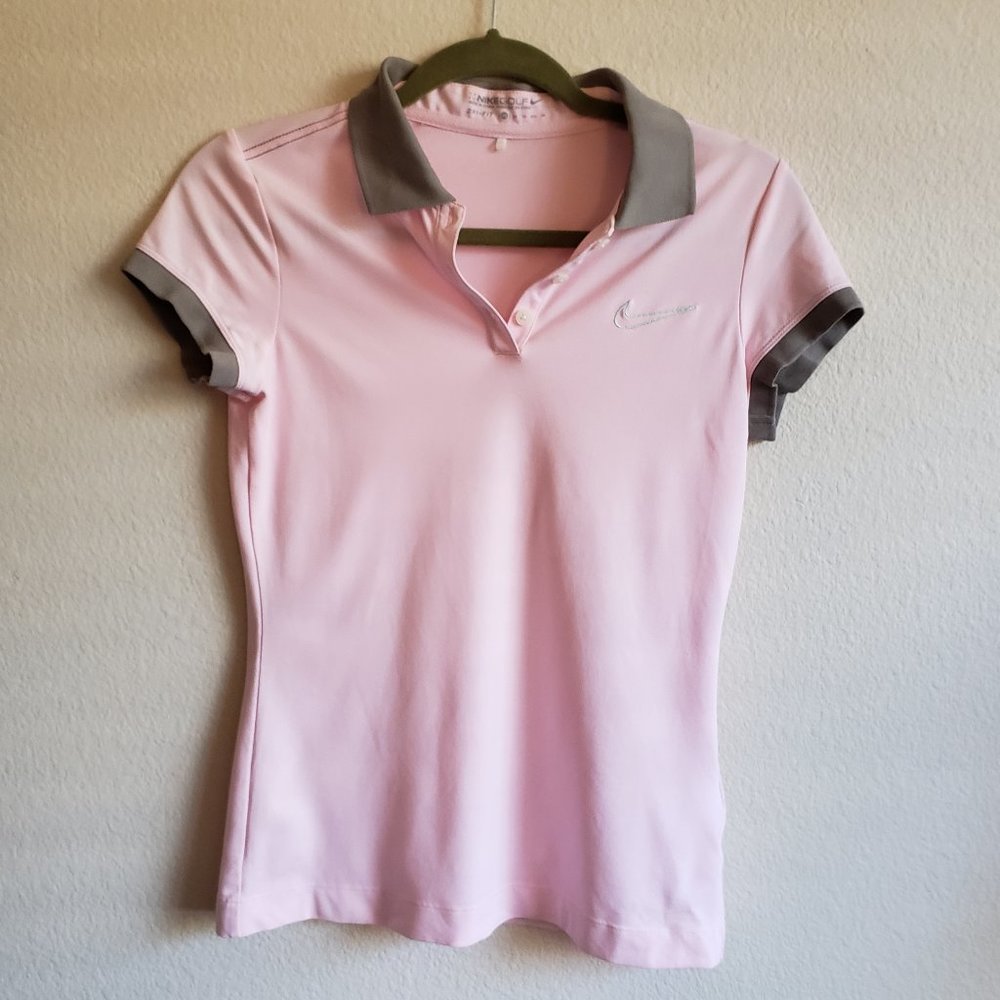 Nike womens light pink Dri-fit golf shirt. XS